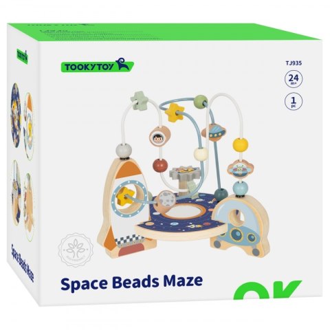 TOOKY TOY Drewniana Rakieta Pętla Motoryczna Labirynt TOOKY TOY Drewniana Rakieta Pętla Motoryczna Labirynt