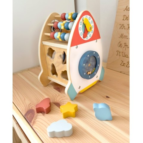 TOOKY TOY Kosmiczna Rakieta Aktywności Sorter Labirynt Drewniany TOOKY TOY Kosmiczna Rakieta Aktywności Sorter Labirynt Drewniany