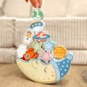 TOOKY TOY Kosmiczny Śpiący Księżyc Balansująca Układanka Drewniana Nawlekanka Montessori Kosmos TOOKY TOY Kosmiczny Śpiący Księżyc Balansująca Układanka Drewniana Nawlekanka Montessori Kosmos