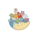 TOOKY TOY Kosmiczny Śpiący Księżyc Balansująca Układanka Drewniana Nawlekanka Montessori Kosmos TOOKY TOY Kosmiczny Śpiący Księżyc Balansująca Układanka Drewniana Nawlekanka Montessori Kosmos