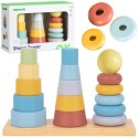 TOOKY TOY Trzy Wieże Układanka w Stosy Sorter Montessori TOOKY TOY Trzy Wieże Układanka w Stosy Sorter Montessori