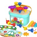 TOOKY TOY Układanka Montessori Kołki w Pudełku Stosy Nawlekanka TOOKY TOY Układanka Montessori Kołki w Pudełku Stosy Nawlekanka