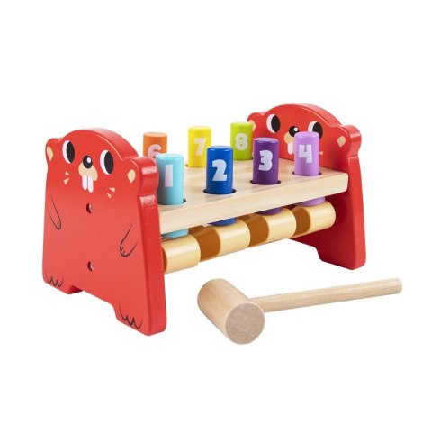 TOOKY TOY Wbijak Przebijak Drewniany Kolorowy TOOKY TOY Wbijak Przebijak Drewniany Kolorowy