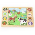 VIGA Drewniane Puzzle Odgadnij Po Cieniu - Farma Układanka 17 el. VIGA Drewniane Puzzle Odgadnij Po Cieniu - Farma Układanka 17 el.
