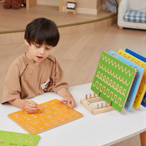 VIGA Drewniany Stojak na Tablice Kreślarskie Puzzle Pionowy Ogranizer VIGA Drewniany Stojak na Tablice Kreślarskie Puzzle Pionowy Ogranizer