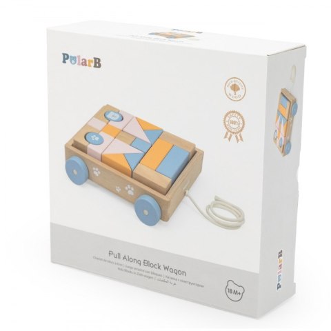 VIGA PolarB Drewniany Wózek do Ciągnięcia + Klocki 21 el. VIGA PolarB Drewniany Wózek do Ciągnięcia + Klocki 21 el.