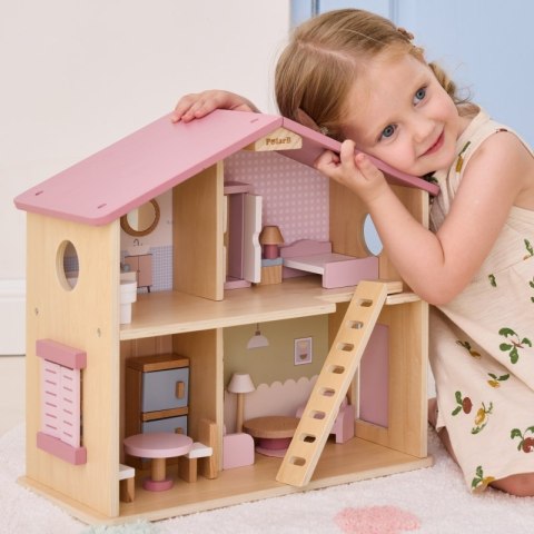 VIGA PolarB Duży Drewniany Domek dla Lalek 17 el. VIGA PolarB Duży Drewniany Domek dla Lalek 17 el.