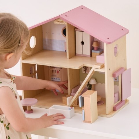 VIGA PolarB Duży Drewniany Domek dla Lalek 17 el. VIGA PolarB Duży Drewniany Domek dla Lalek 17 el.