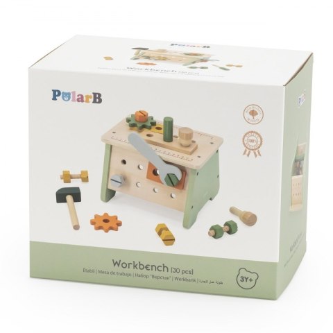 VIGA PolarB Mini Warsztat 2w1 Skrzynka z Narzędziami Zestaw Drewniany VIGA PolarB Mini Warsztat 2w1 Skrzynka z Narzędziami Zestaw Drewniany
