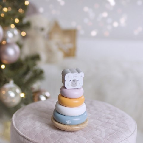 VIGA PolarB Zestaw Drewniana Piramidka + Przebijanka z Młoteczkiem Miś Polarny Montessori VIGA PolarB Zestaw Drewniana Piramidka + Przebijanka z Młoteczkiem Miś Polarny Montessori