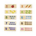 VIGA Zestaw Drewniane Puzzle Dopasuj Liczby Układanka Montessori VIGA Zestaw Drewniane Puzzle Dopasuj Liczby Układanka Montessori