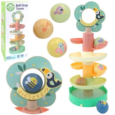 WOOPIE GREEN Drewniany Kulodrom Tor Kulkowy 6EL Sensoryczne Edukacyjny WOOPIE GREEN Drewniany Kulodrom Tor Kulkowy 6EL Sensoryczne Edukacyjny