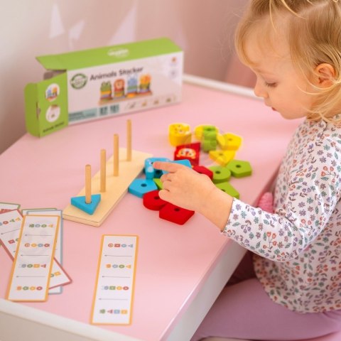 WOOPIE GREEN Układanka Montessori Piramidka Zwierzątka 27 el. FSC WOOPIE GREEN Układanka Montessori Piramidka Zwierzątka 27 el. FSC