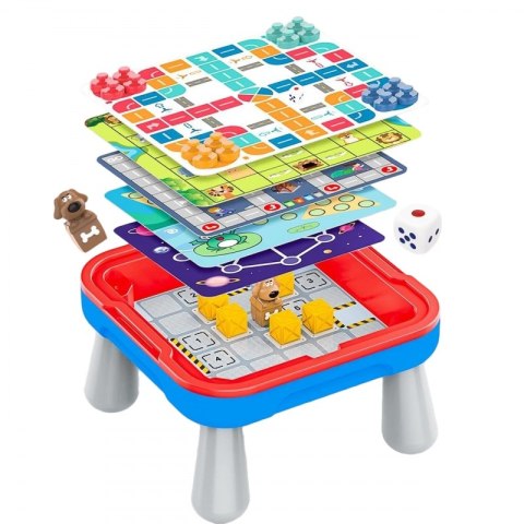 WOOPIE Stolik Gier Planszowych Logicznych 65 el. Zestaw 10w1 WOOPIE Stolik Gier Planszowych Logicznych 65 el. Zestaw 10w1