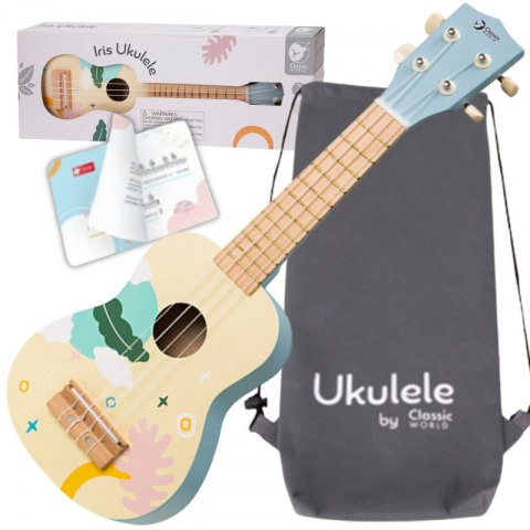 CLASSIC WORLD Drewniane Ukulele Gitara dla Dzieci Niebieskie CLASSIC WORLD Drewniane Ukulele Gitara dla Dzieci Niebieskie
