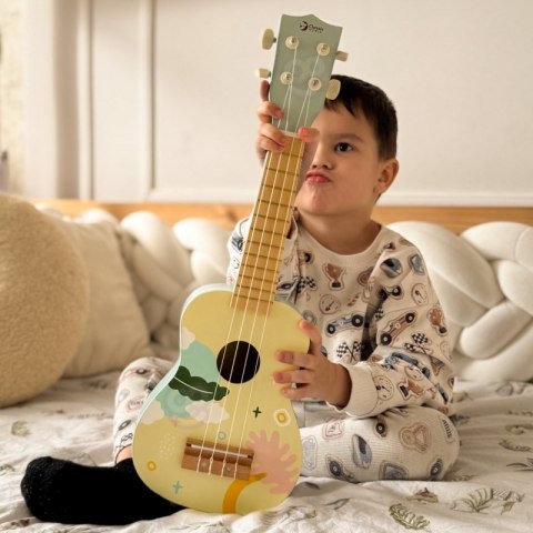 CLASSIC WORLD Drewniane Ukulele Gitara dla Dzieci Niebieskie CLASSIC WORLD Drewniane Ukulele Gitara dla Dzieci Niebieskie
