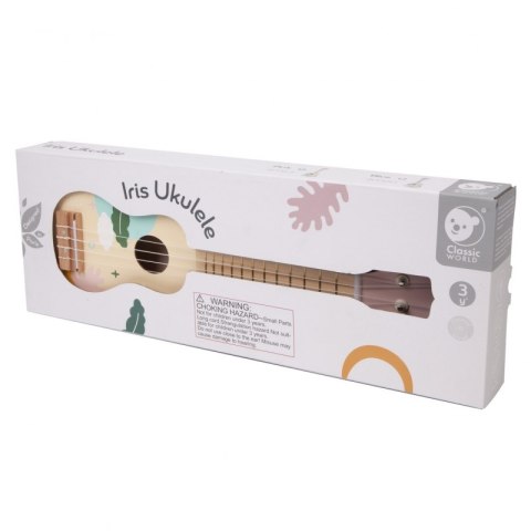 CLASSIC WORLD Drewniane Ukulele Gitara dla Dzieci Różowa CLASSIC WORLD Drewniane Ukulele Gitara dla Dzieci Różowa
