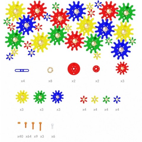 MASTERKIDZ Zestaw Akcesoriów Mix Koła Zębate do Paneli Ściennych STEM 198 el. MASTERKIDZ Zestaw Akcesoriów Mix Koła Zębate do Paneli Ściennych STEM 198 el.