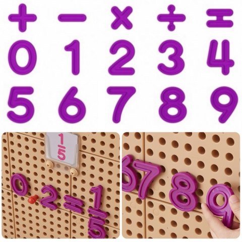 MASTERKIDZ Zestaw Cyferek i Znaków do Nauki Liczenia i Matematyki do Paneli Ściennych STEM 82 el. MASTERKIDZ Zestaw Cyferek i Znaków do Nauki Liczenia i Matematyki do Paneli Ściennych STEM 82 el.