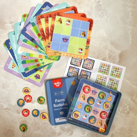 TOOKY TOY Gra Sudoku Dla Dzieci Wersja Farma TOOKY TOY Gra Sudoku Dla Dzieci Wersja Farma