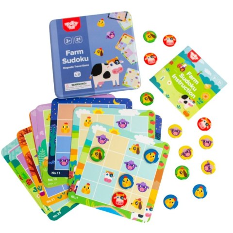 TOOKY TOY Gra Sudoku Dla Dzieci Wersja Farma TOOKY TOY Gra Sudoku Dla Dzieci Wersja Farma