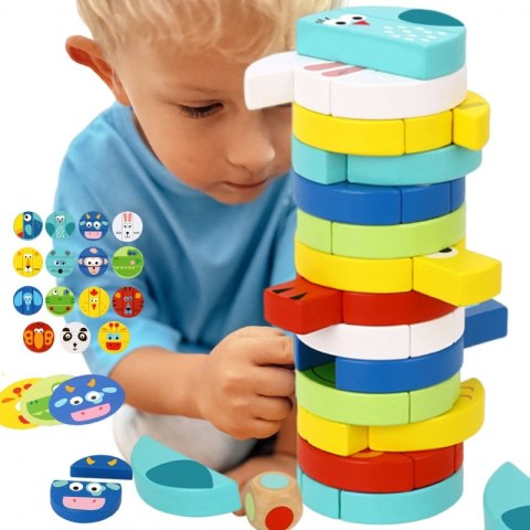 TOOKY TOY Gra Zręcznościowa Klocki Zwierzęta Certyfikat FSC TOOKY TOY Gra Zręcznościowa Klocki Zwierzęta Certyfikat FSC