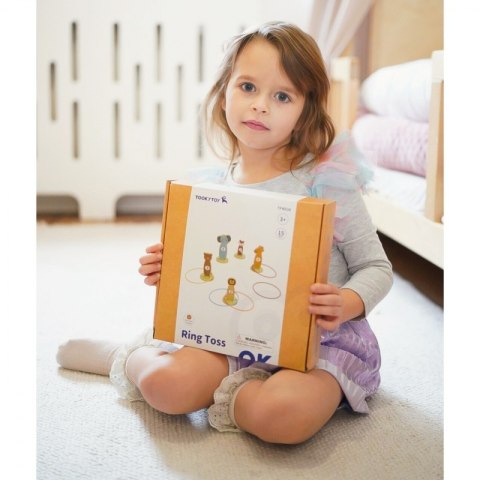 TOOKY TOY Rzut do Celu Drewniana Gra Zręcznościowa Obręcze 15 el. TOOKY TOY Rzut do Celu Drewniana Gra Zręcznościowa Obręcze 15 el.