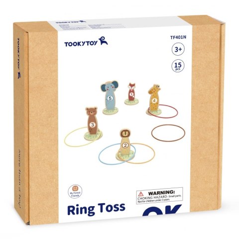 TOOKY TOY Rzut do Celu Drewniana Gra Zręcznościowa Obręcze 15 el. TOOKY TOY Rzut do Celu Drewniana Gra Zręcznościowa Obręcze 15 el.