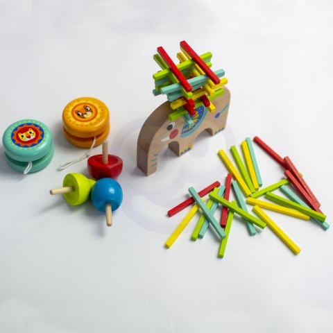 TOOKY TOY Zestaw Gier Zręcznościowych Bierki Bączek JoJo Słonik 46 el. TOOKY TOY Zestaw Gier Zręcznościowych Bierki Bączek JoJo Słonik 46 el.