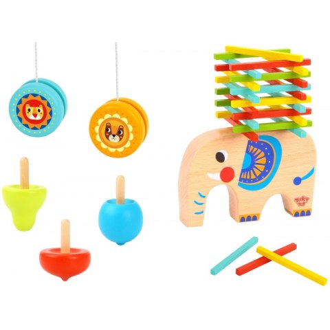 TOOKY TOY Zestaw Gier Zręcznościowych Bierki Bączek JoJo Słonik 46 el. TOOKY TOY Zestaw Gier Zręcznościowych Bierki Bączek JoJo Słonik 46 el.