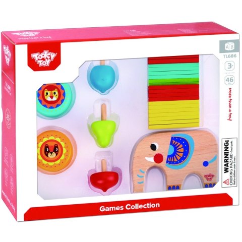 TOOKY TOY Zestaw Gier Zręcznościowych Bierki Bączek JoJo Słonik 46 el. TOOKY TOY Zestaw Gier Zręcznościowych Bierki Bączek JoJo Słonik 46 el.
