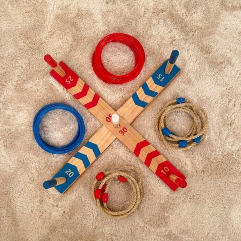 Tooky Toy Drewniana Gra Fun Serso Zręcznościowa Ring Cross Tooky Toy Drewniana Gra Fun Serso Zręcznościowa Ring Cross