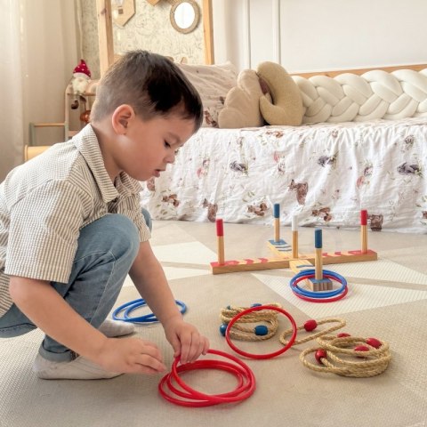 Tooky Toy Drewniana Gra Fun Serso Zręcznościowa Ring Cross Tooky Toy Drewniana Gra Fun Serso Zręcznościowa Ring Cross