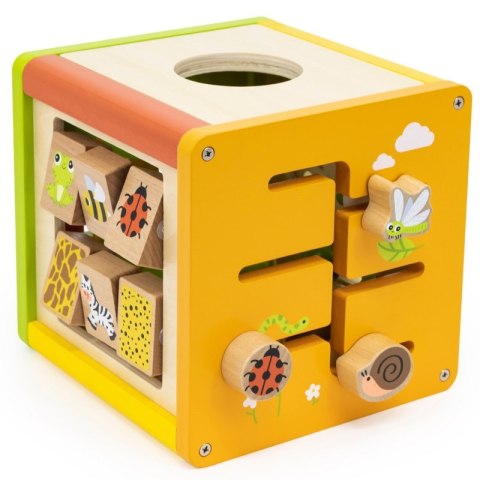 VIGA Drewniana Kostka Edukacyjna 5w1 VIGA Drewniana Kostka Edukacyjna 5w1