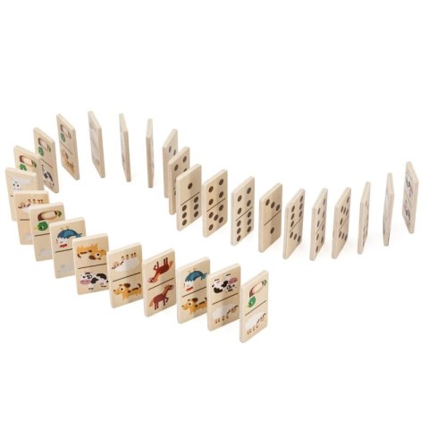 VIGA Drewniane Domino 2w1 Zwierzęta i Liczby VIGA Drewniane Domino 2w1 Zwierzęta i Liczby