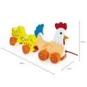 VIGA Zestaw do ciągnięcia Kurka z kurczakami 36 cm VIGA Zestaw do ciągnięcia Kurka z kurczakami 36 cm