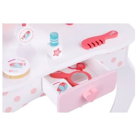 TOOKY TOY Drewniana Toaletka Różowa z Krzesełkiem TOOKY TOY Drewniana Toaletka Różowa z Krzesełkiem