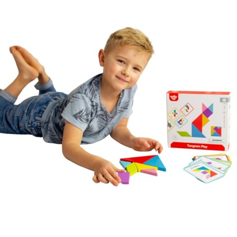 TOOKY TOY Drewniane Puzzle Tangram Układanka TOOKY TOY Drewniane Puzzle Tangram Układanka