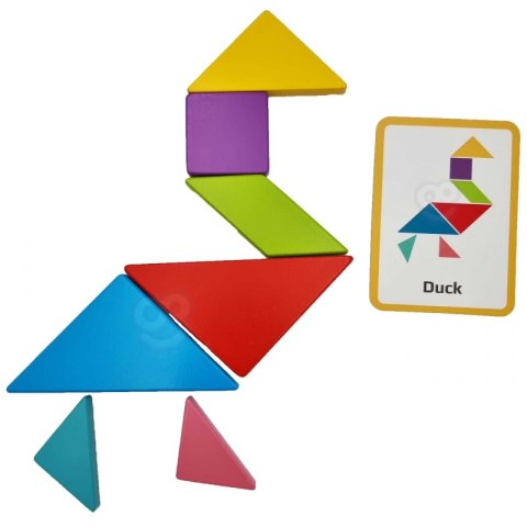 TOOKY TOY Drewniane Puzzle Tangram Układanka TOOKY TOY Drewniane Puzzle Tangram Układanka