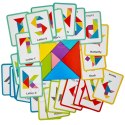TOOKY TOY Drewniane Puzzle Tangram Układanka TOOKY TOY Drewniane Puzzle Tangram Układanka