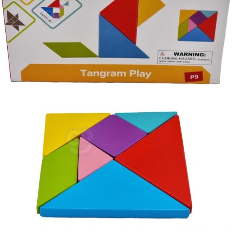 TOOKY TOY Drewniane Puzzle Tangram Układanka TOOKY TOY Drewniane Puzzle Tangram Układanka