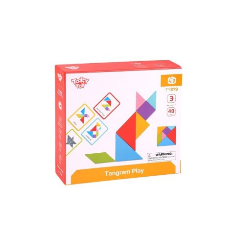 TOOKY TOY Drewniane Puzzle Tangram Układanka TOOKY TOY Drewniane Puzzle Tangram Układanka