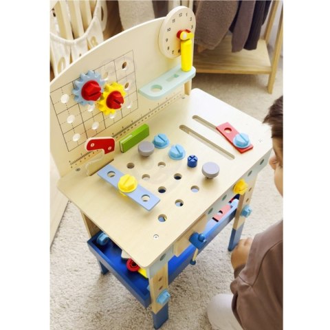 TOOKY TOY Drewniany Stół Do Majsterkowania Warsztat TOOKY TOY Drewniany Stół Do Majsterkowania Warsztat