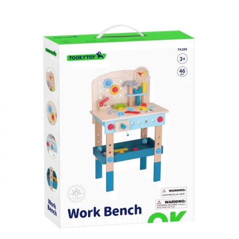 TOOKY TOY Drewniany Stół Do Majsterkowania Warsztat TOOKY TOY Drewniany Stół Do Majsterkowania Warsztat
