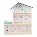 TOOKY TOY Duży Drewniany Domek dla Lalek + Figurki FSC TOOKY TOY Duży Drewniany Domek dla Lalek + Figurki FSC