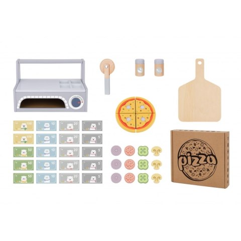 TOOKY TOY Pizzeria Drewniany Piec do Pizzy Akcesoria TOOKY TOY Pizzeria Drewniany Piec do Pizzy Akcesoria
