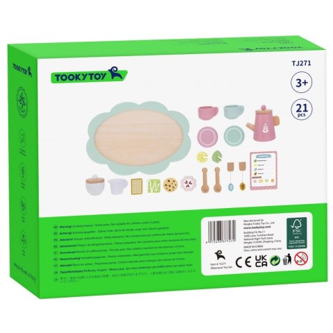 TOOKY TOY Popołudniowa Herbatka Drewniany Zestaw Serwis TOOKY TOY Popołudniowa Herbatka Drewniany Zestaw Serwis