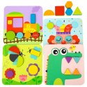 TOOKY TOY Puzzle 4 w 1 Układanka Klocki Mntessori TOOKY TOY Puzzle 4 w 1 Układanka Klocki Mntessori