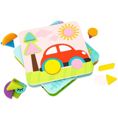 TOOKY TOY Puzzle 4 w 1 Układanka Klocki Mntessori TOOKY TOY Puzzle 4 w 1 Układanka Klocki Mntessori