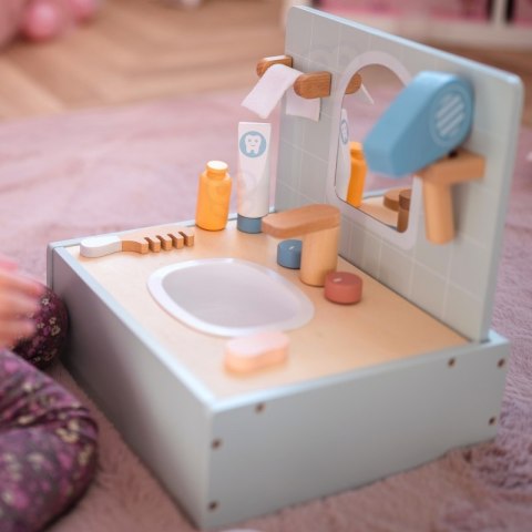 TOOKY TOY Toilet Bathroom Toaleta Drewniana Łazienka z Akcesoriami TOOKY TOY Toilet Bathroom Toaleta Drewniana Łazienka z Akcesoriami